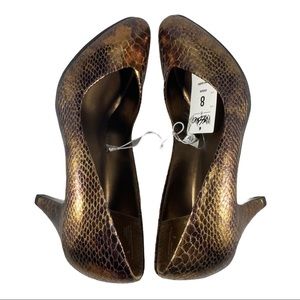 New NIB Mossimo bronze metallic heels pumps sz 8